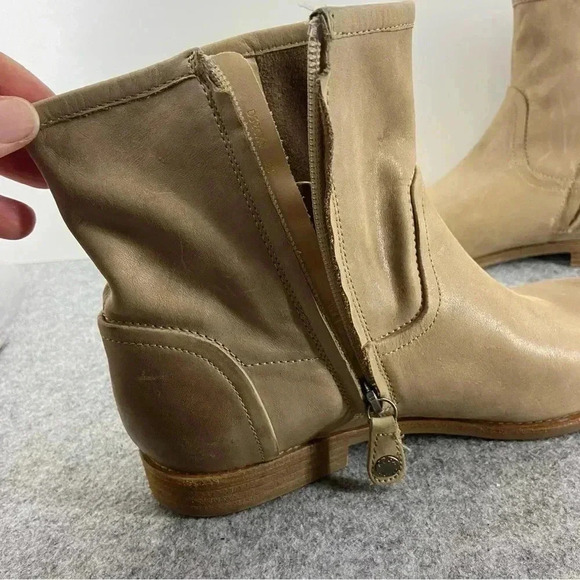 GEOX Buttery Soft Tan Leather Ankle Boots Women’s Size 38 or Us 7 - Picture 5 of 13